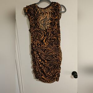 Zebra Print Sleeveless Dress